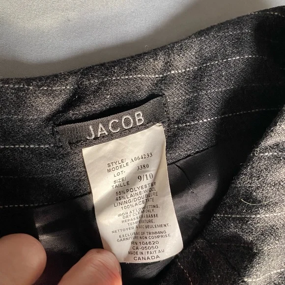 Jacob charcoal striped A line skirt size 9/10 - Picture 9 of 9